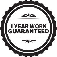 1 Year Work Guaranteed badge