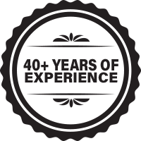 40+ Years of Experience badge
